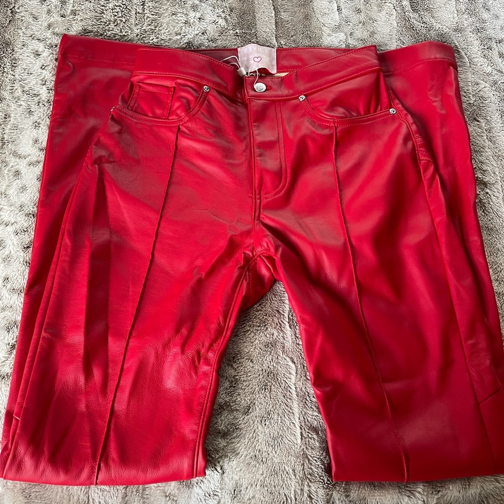 Revice Denim Venus x Mars Red Leather Pants - Picture 3 of 14